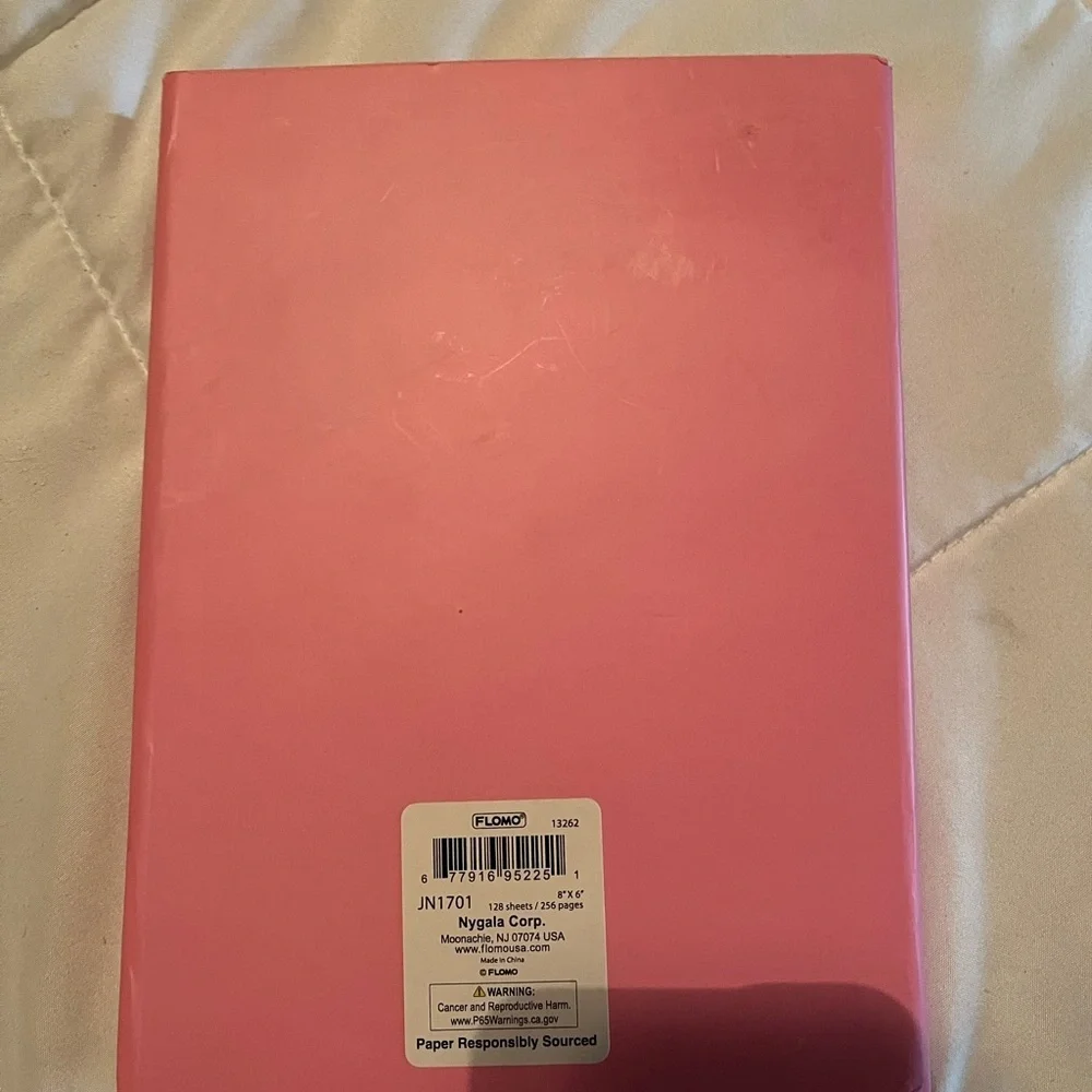Chic Pink Journal with Silver Heart Design